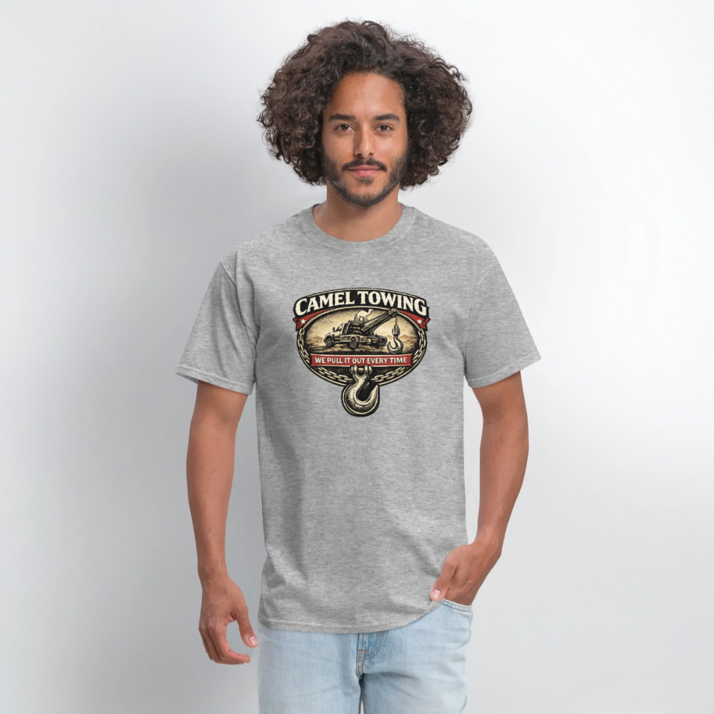 Camel Towing Funny Adult Humor T-Shirt Color: Red