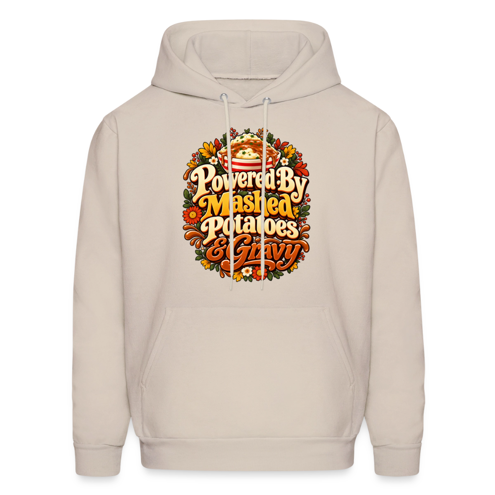 Powered by Mashed Potatoes & Gravy – Fall Floral Hoodie - Sand