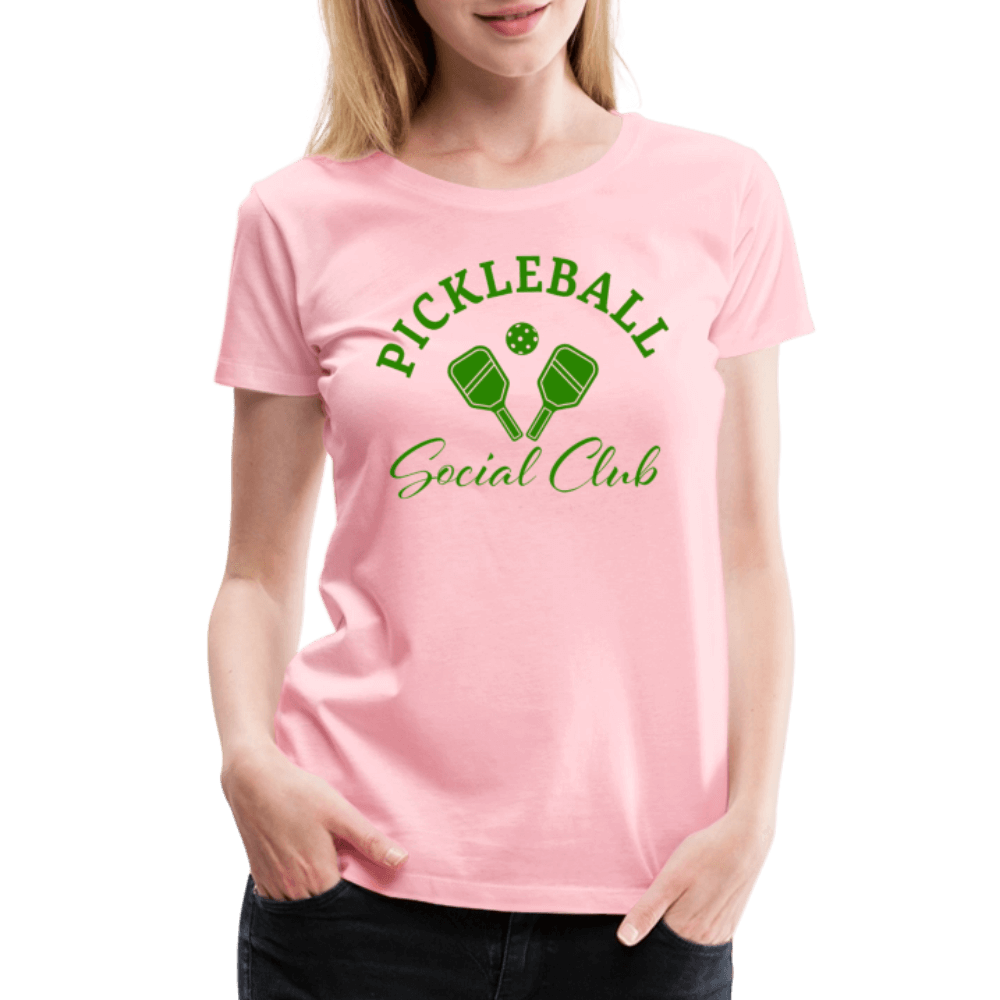 Pickleball Social Club Women’s Premium T-Shirt Color: white