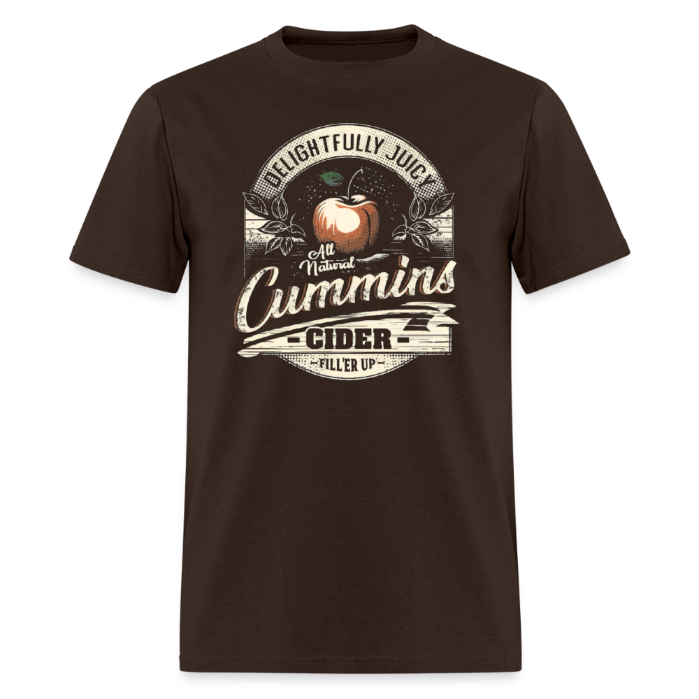 Vintage Cummins Cider (Funny Adult Humor) T-Shirt - brown