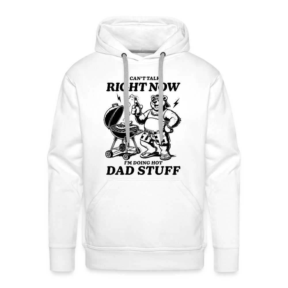 Doing Hot Dad Stuff (BBQ) Men’s Premium Hoodie - white