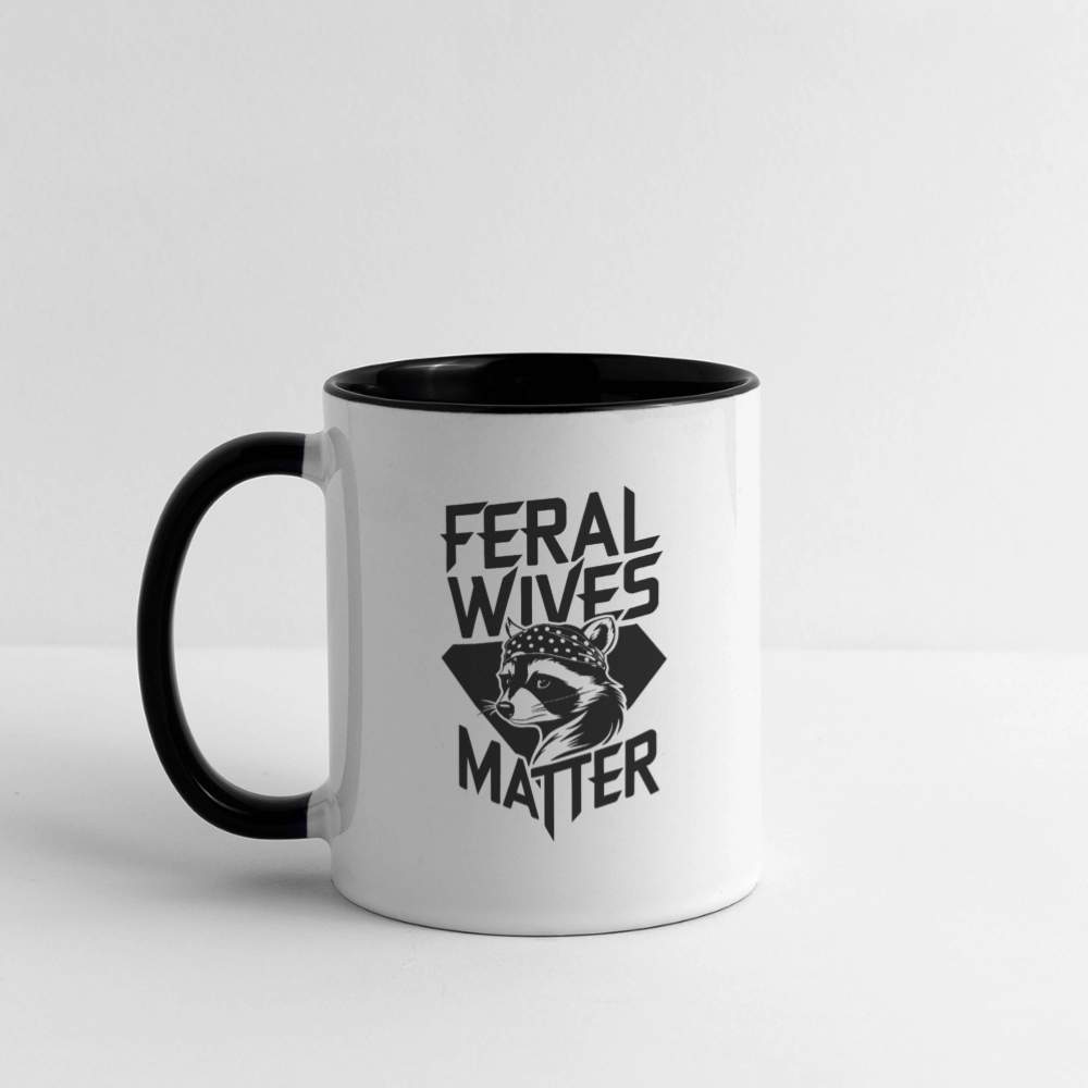 Feral Wives Matter Coffee Mug Color: white/black