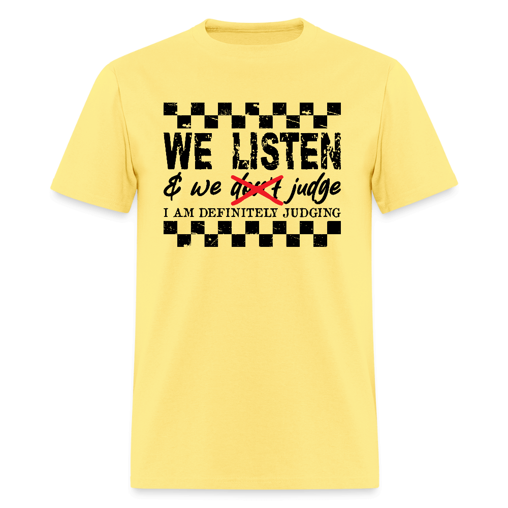 Definitely Judging Funny Sarcastic T-Shirt - cornsilk