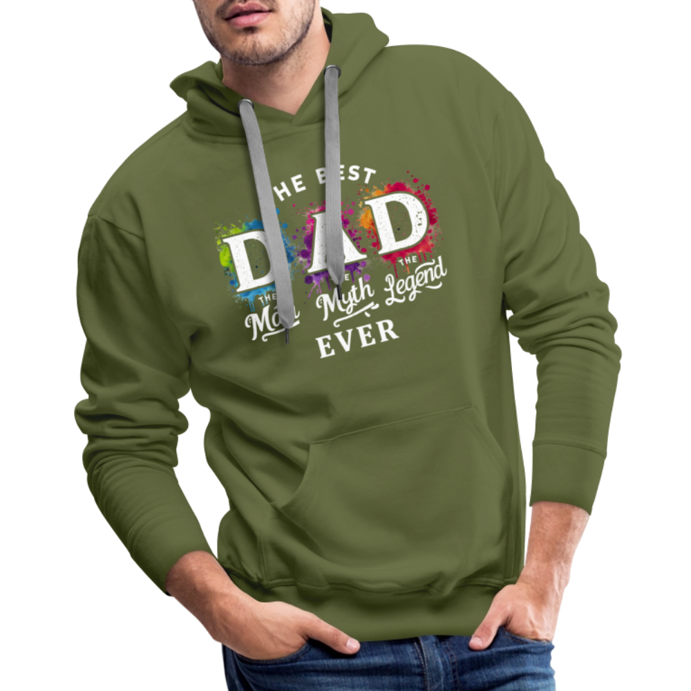 Best Dad Ever Men’s Premium Hoodie - olive green