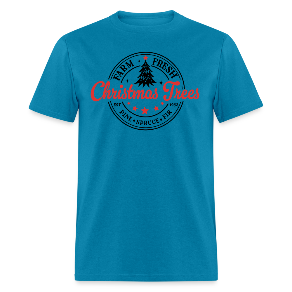 Farm Fresh Christmas Trees T-Shirt - turquoise
