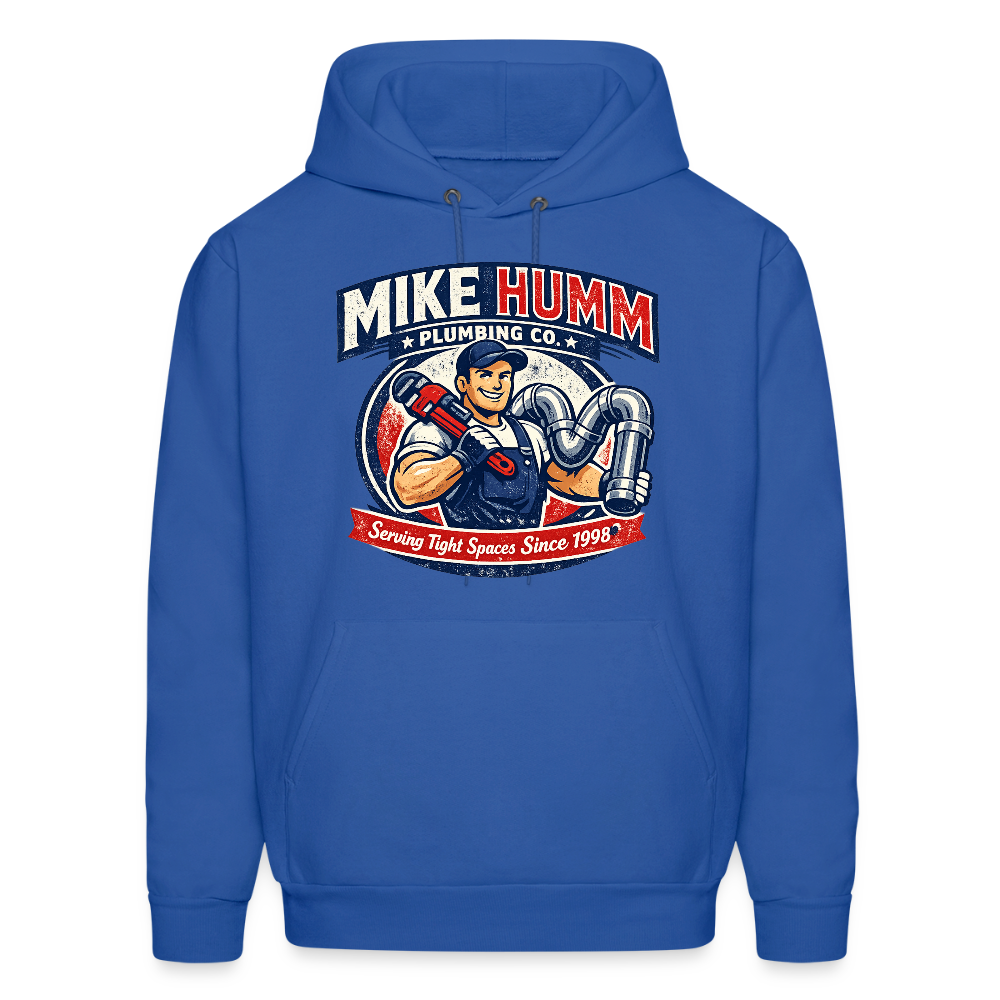 Mike Humm Plumbing Hoodie (Adult Humor) - royal blue