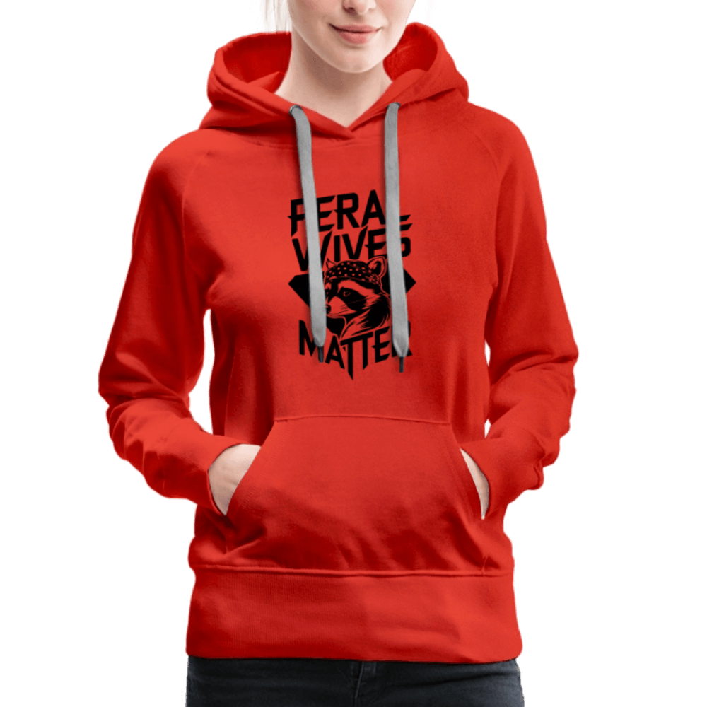 Feral Wives Matter Women’s Premium Hoodie - red
