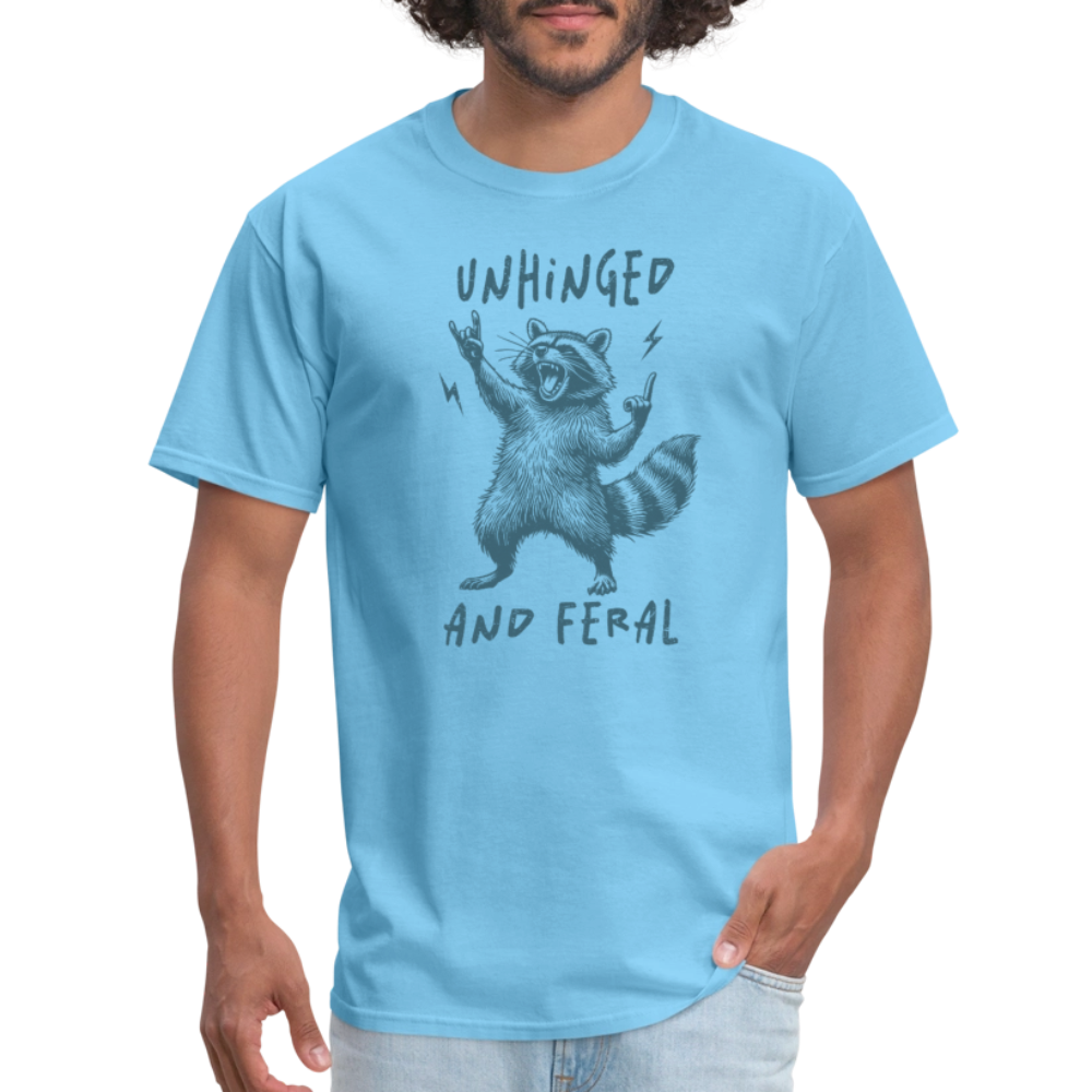 Unhinged and Feral T-Shirt - aquatic blue