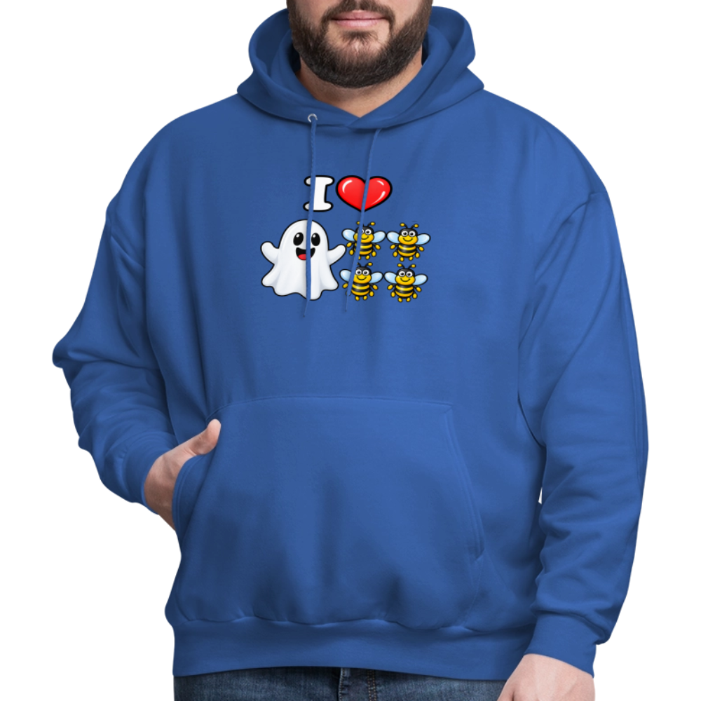 I Heart Boo Bees Hoodie – Funny Halloween Adult Humor - royal blue