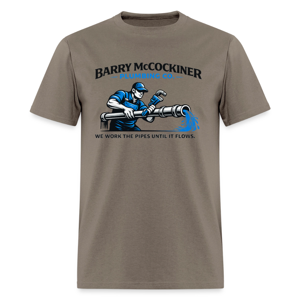 Barry McCockiner Plumbing Funny T-Shirt - safari