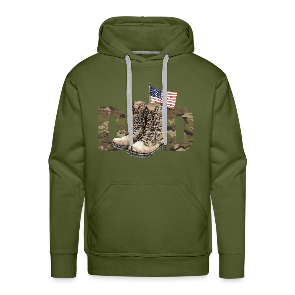 Military Dad Men’s Premium Hoodie - olive green