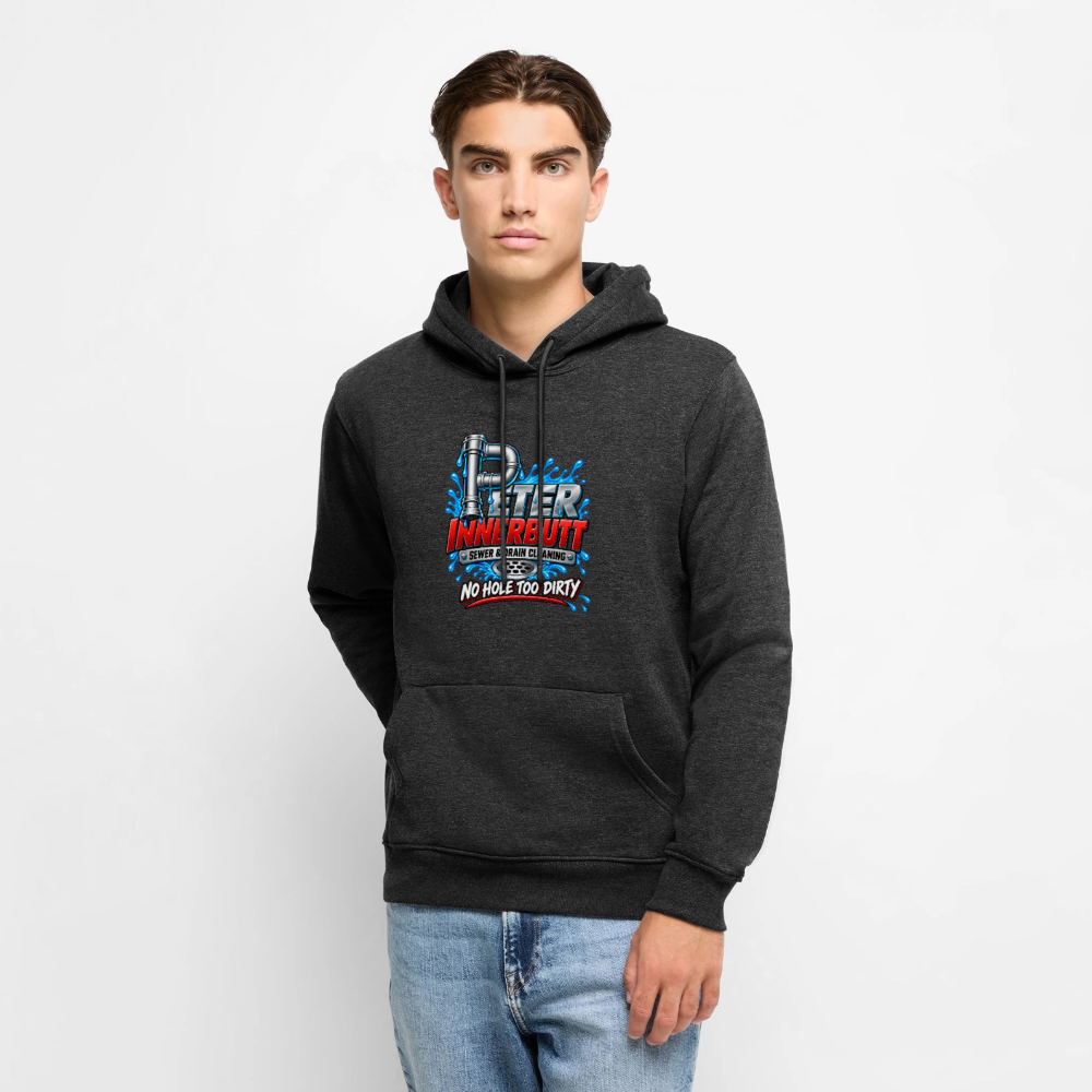 Peter Innerbutt Sewer & Drain Cleaning Funny Adult Humor Hoodie Color: Heather Anthracite