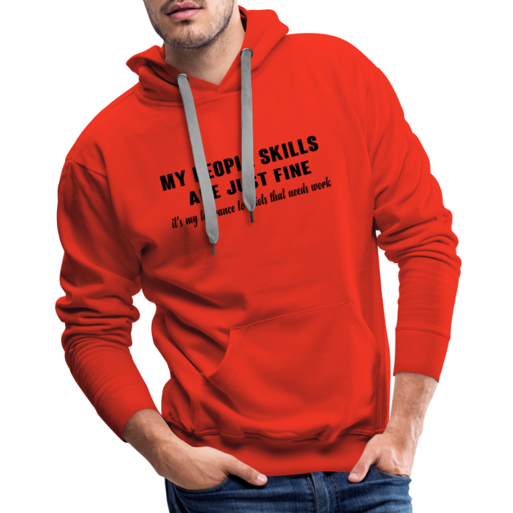 It's My Tolerance To Idiots That Needs Work Men’s Premium Hoodie - red