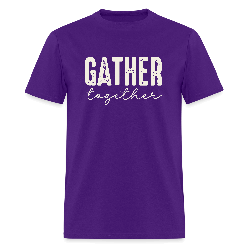 Gather Together (Thanksgiving) T-Shirt Color: purple