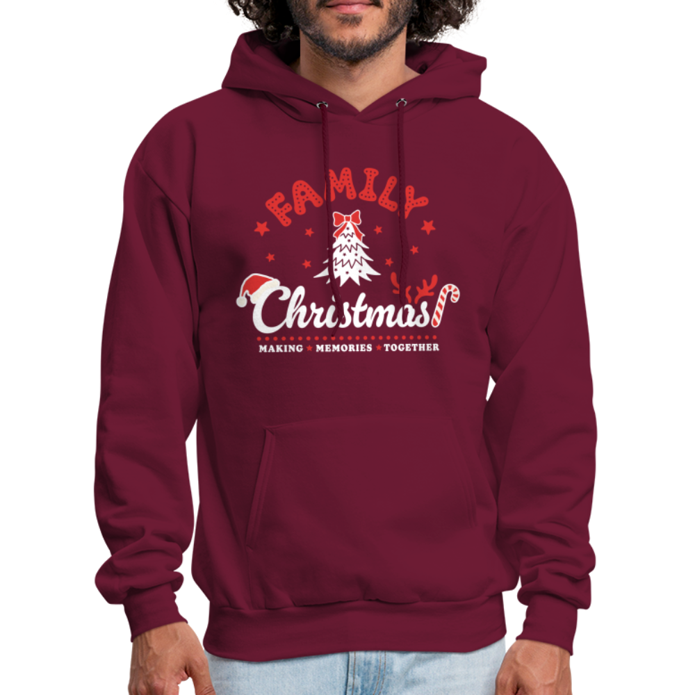 Family Christmas Making Memories Together Hoodie - burgundy