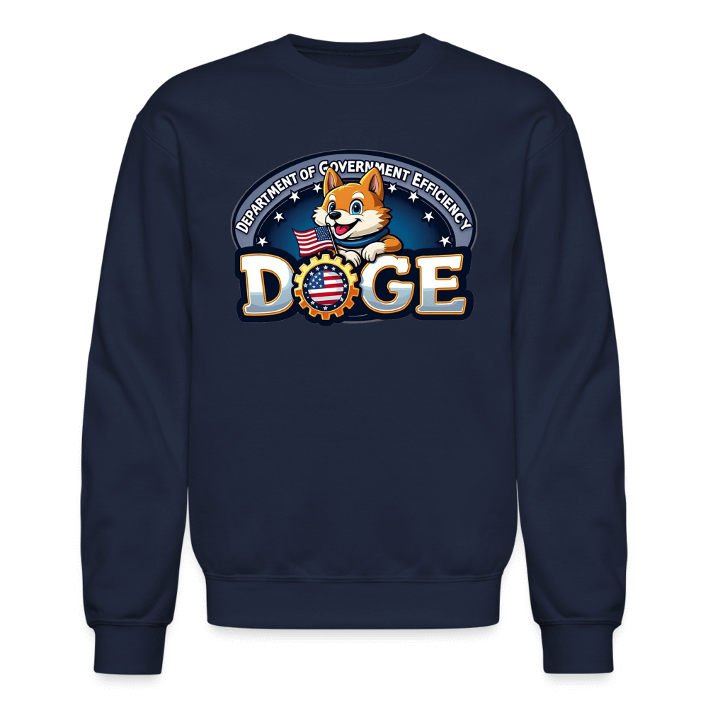 DOGE Logo (Dept of Government Efficiency) Sweatshirt - navy