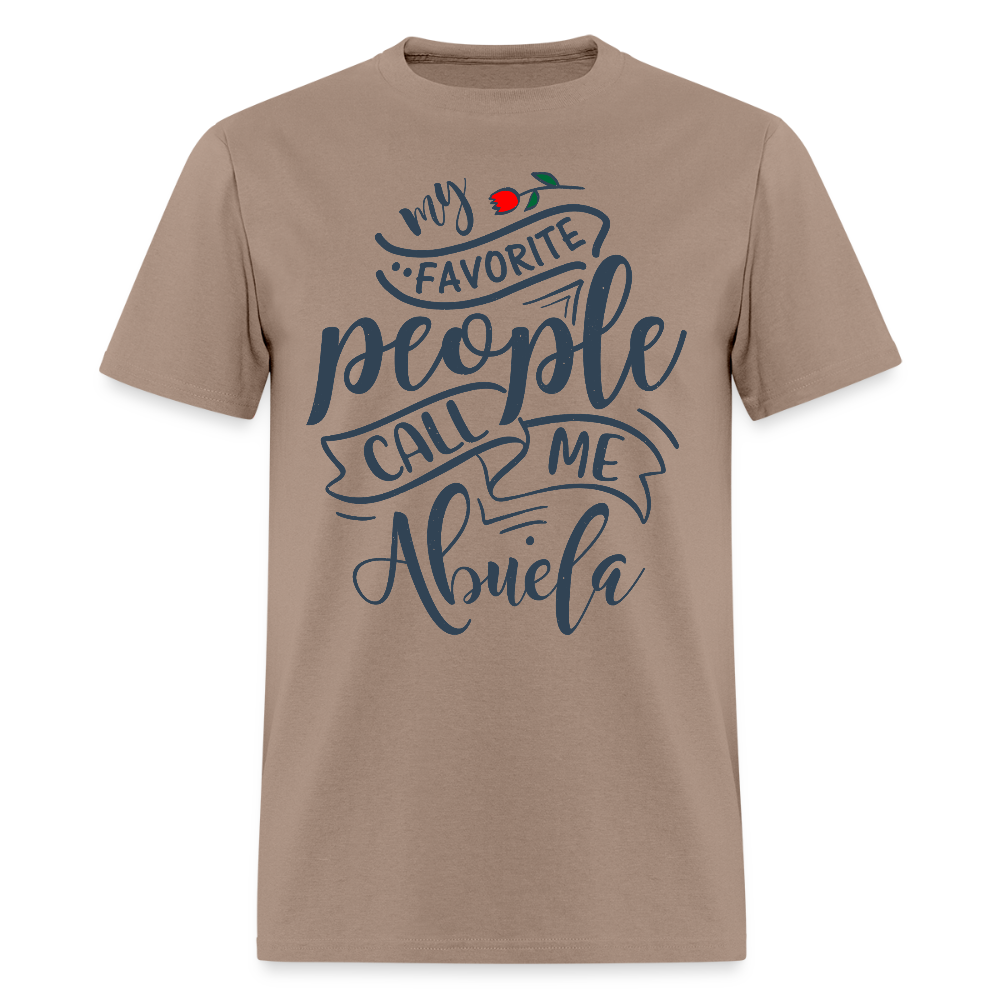 My Favorite People Call Me Abuela T-Shirt - brown savana