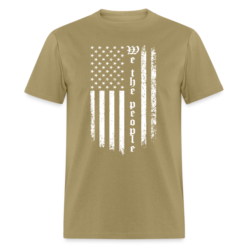 We The People (with White Flag) T-Shirt Color: khaki