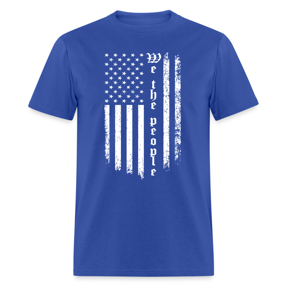 We The People (with White Flag) T-Shirt Color: royal blue