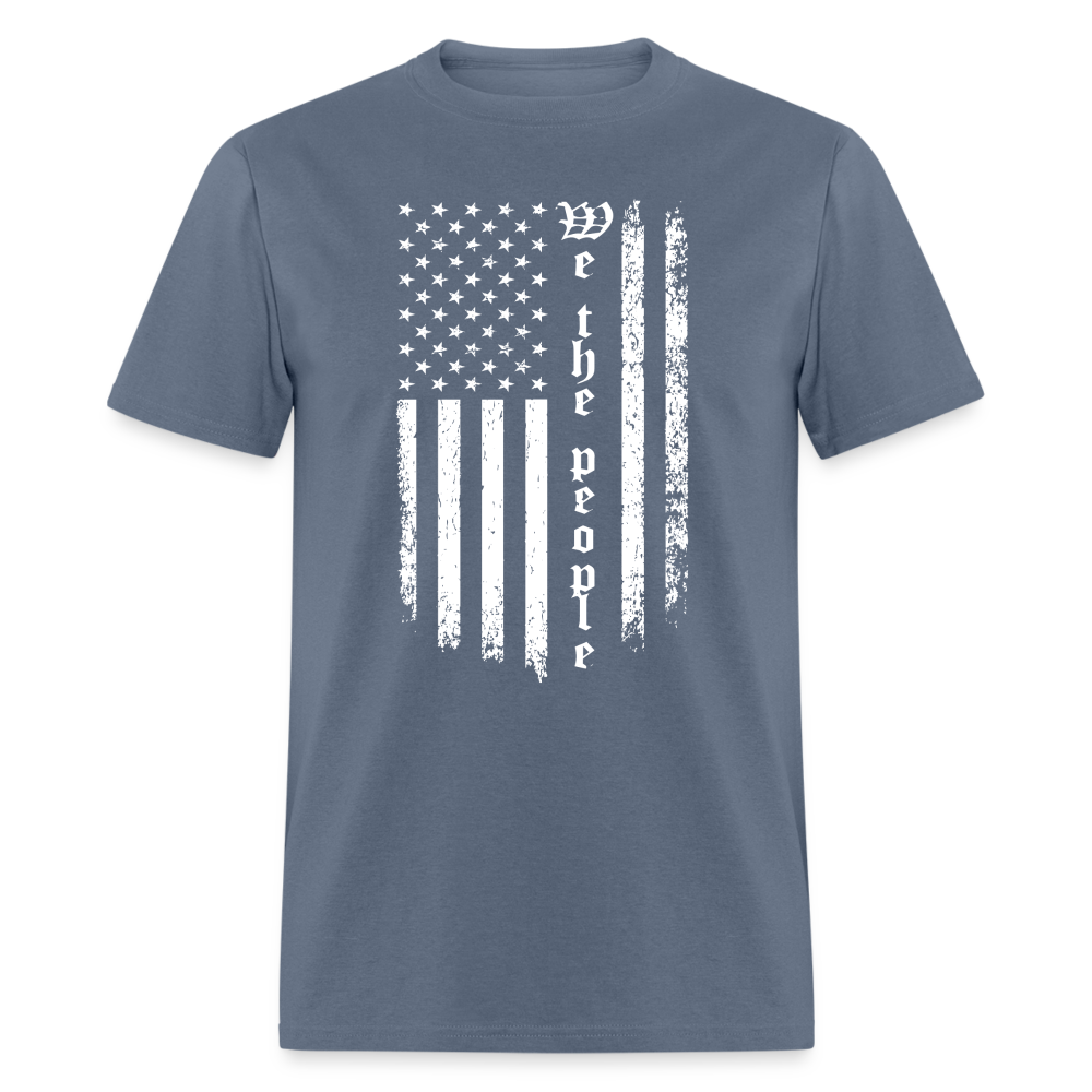 We The People (with White Flag) T-Shirt Color: denim