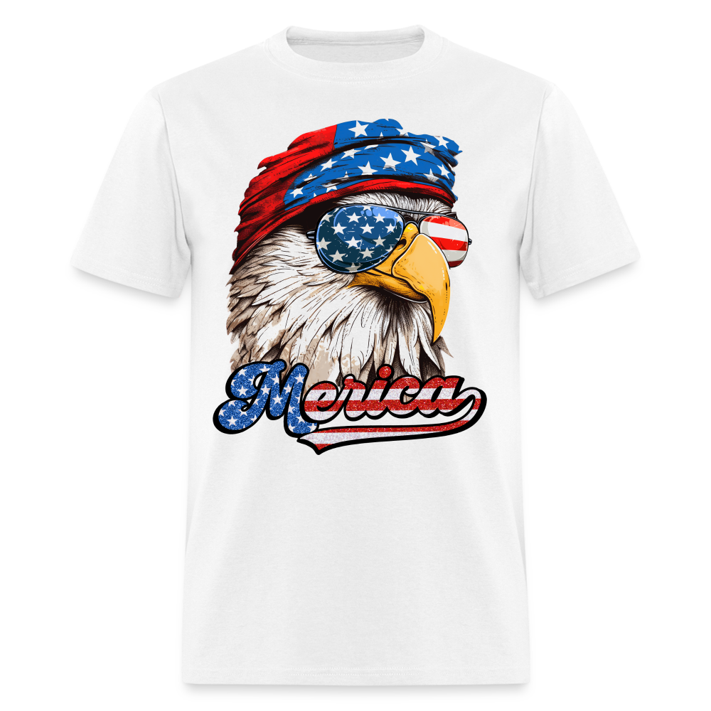Merica Eagle T-Shirt (Patriotic Eagle Tee) Color: white