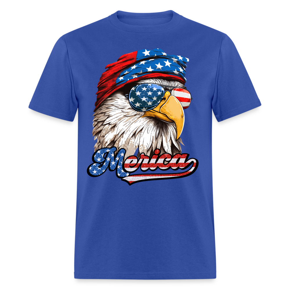 Merica Eagle T-Shirt (Patriotic Eagle Tee) Color: royal blue