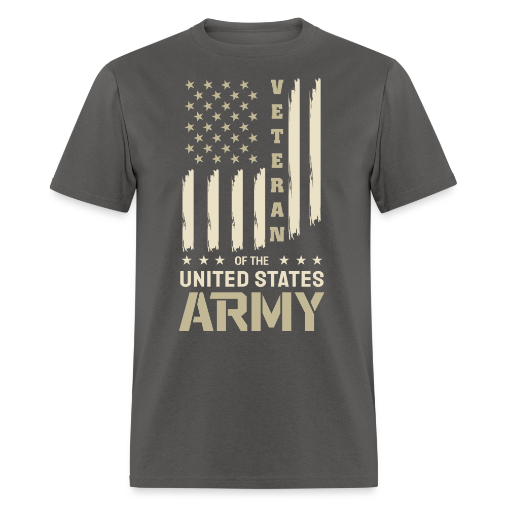 Veteran of the United States Army T-Shirt (Army Tee) Color: charcoal