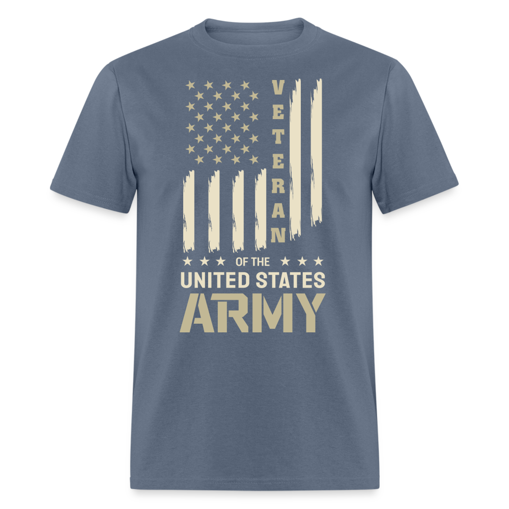 Veteran of the United States Army T-Shirt (Army Tee) Color: denim