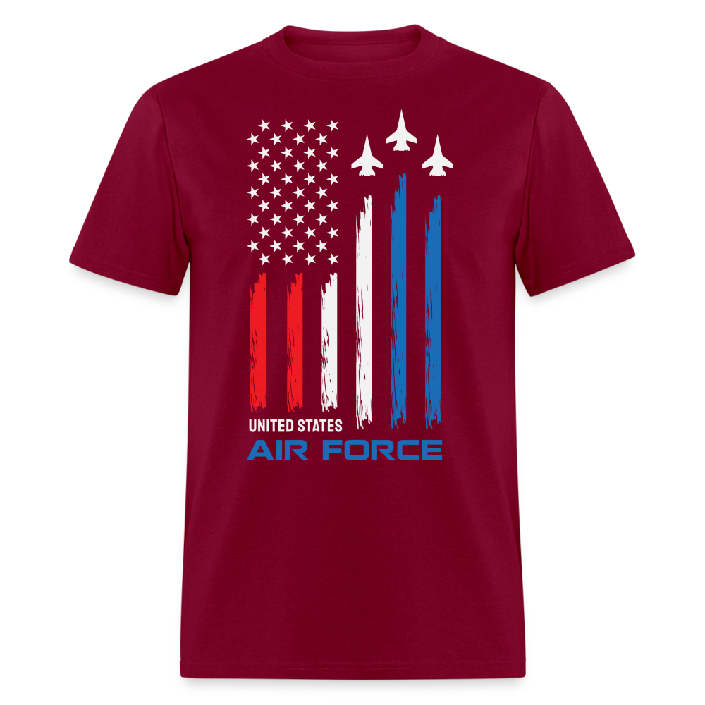 United States Air Force T-Shirt (USAF Tee) Color: burgundy