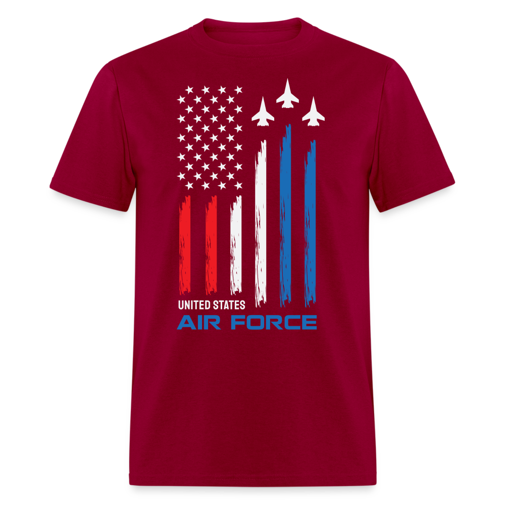 United States Air Force T-Shirt (USAF Tee) Color: dark red