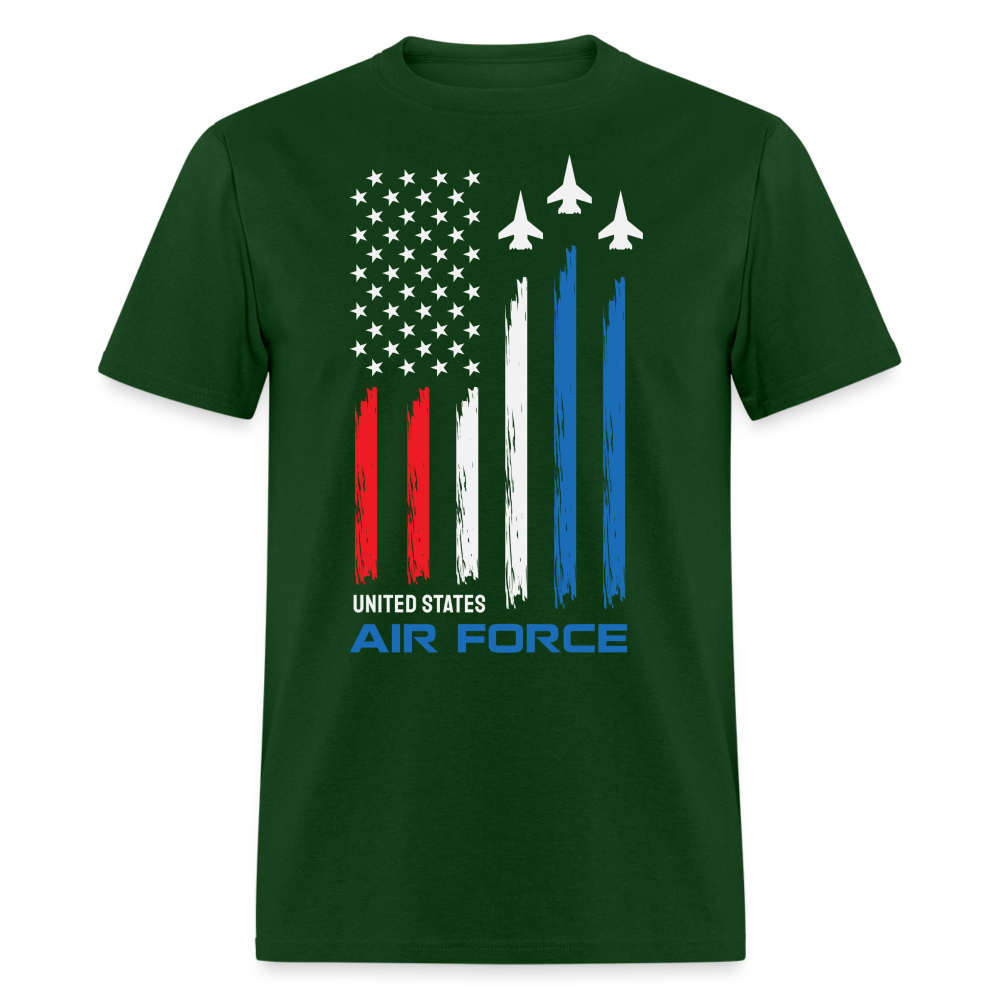 United States Air Force T-Shirt (USAF Tee) Color: forest green