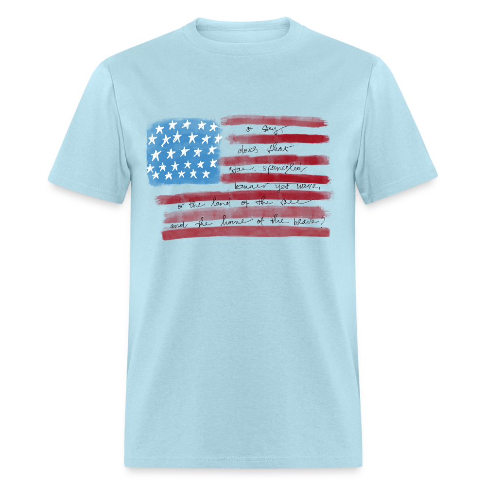 Pledge of Allegiance T-Shirt (Patriotic Tee) Color: powder blue