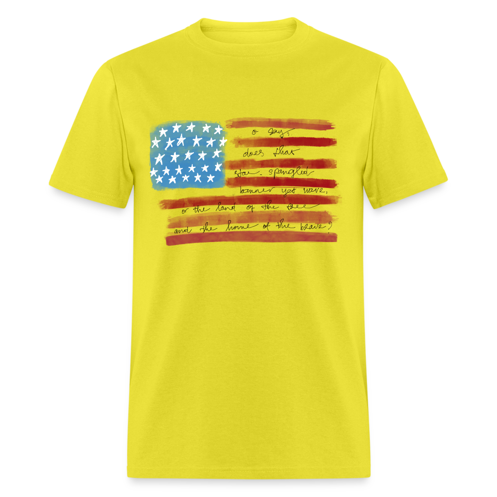 Pledge of Allegiance T-Shirt (Patriotic Tee) Color: yellow
