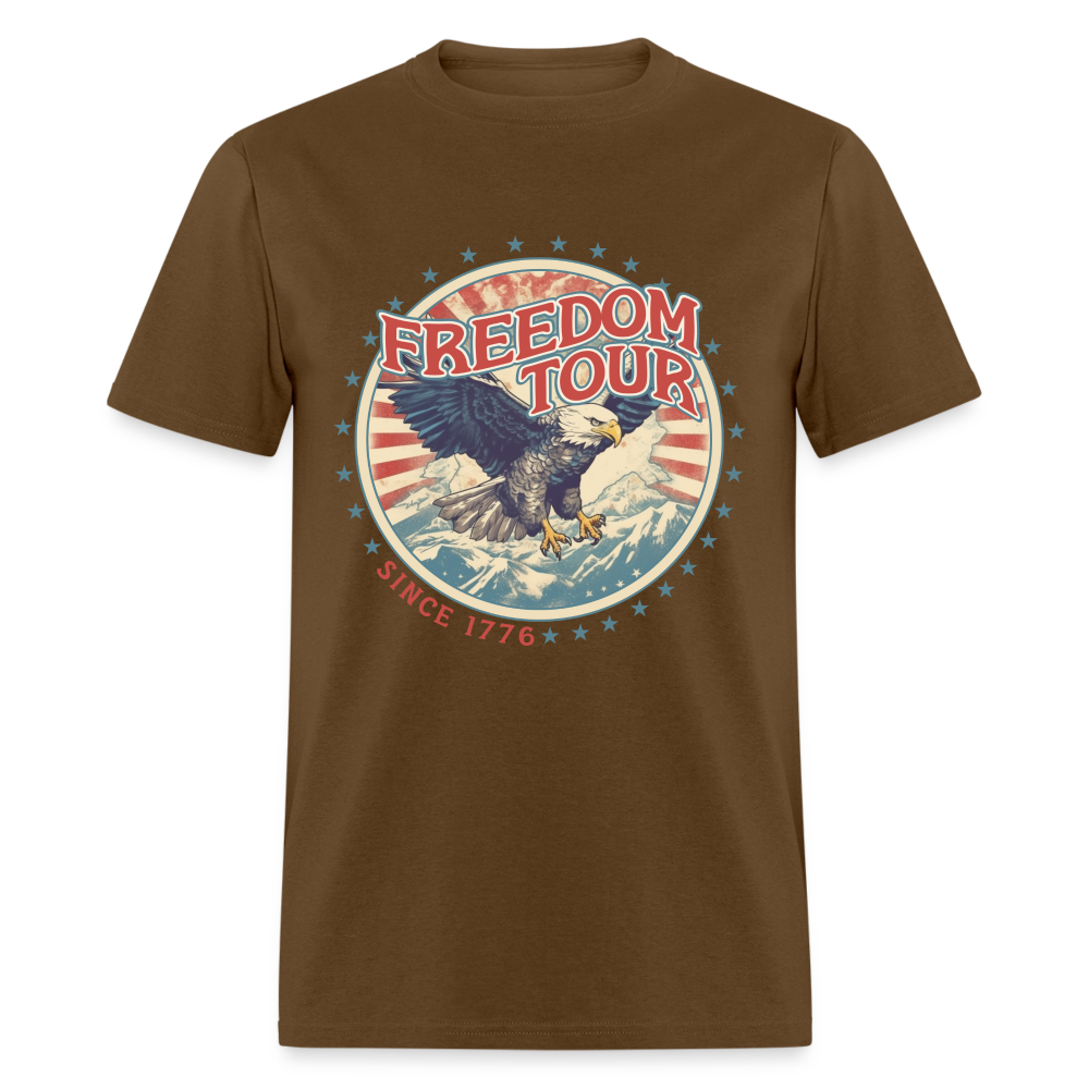 Freedom Tour Since 1776 T-Shirt (1776 - Patriotic Tee) Color: brown