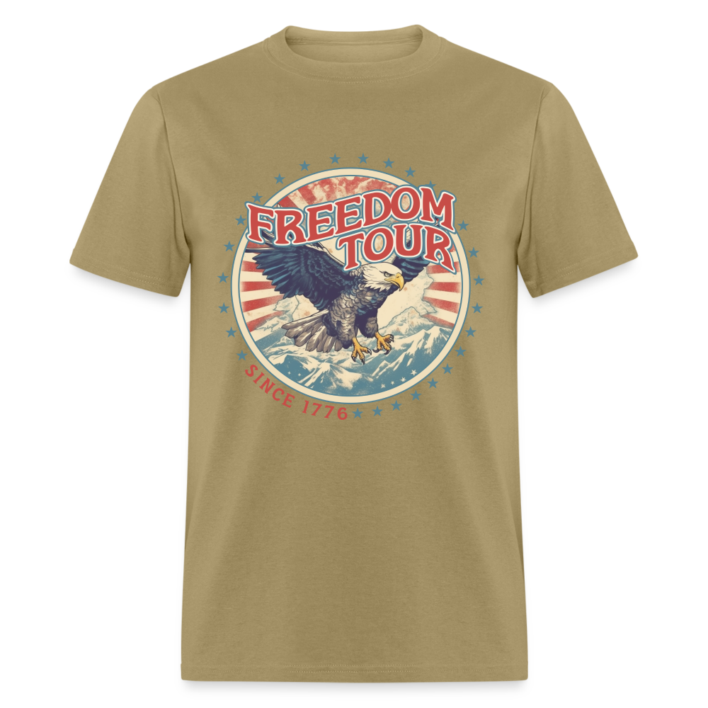 Freedom Tour Since 1776 T-Shirt (1776 - Patriotic Tee) Color: khaki
