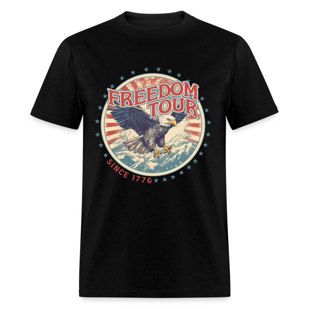Freedom Tour Since 1776 T-Shirt (1776 - Patriotic Tee) Color: black