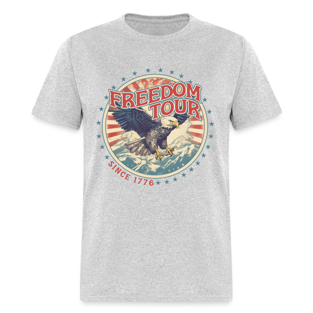 Freedom Tour Since 1776 T-Shirt (1776 - Patriotic Tee) Color: heather gray