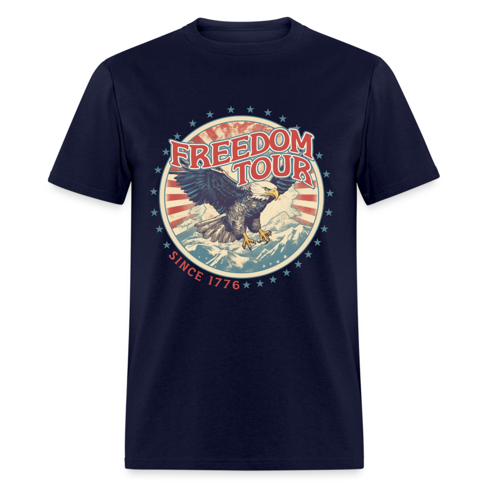 Freedom Tour Since 1776 T-Shirt (1776 - Patriotic Tee) Color: navy