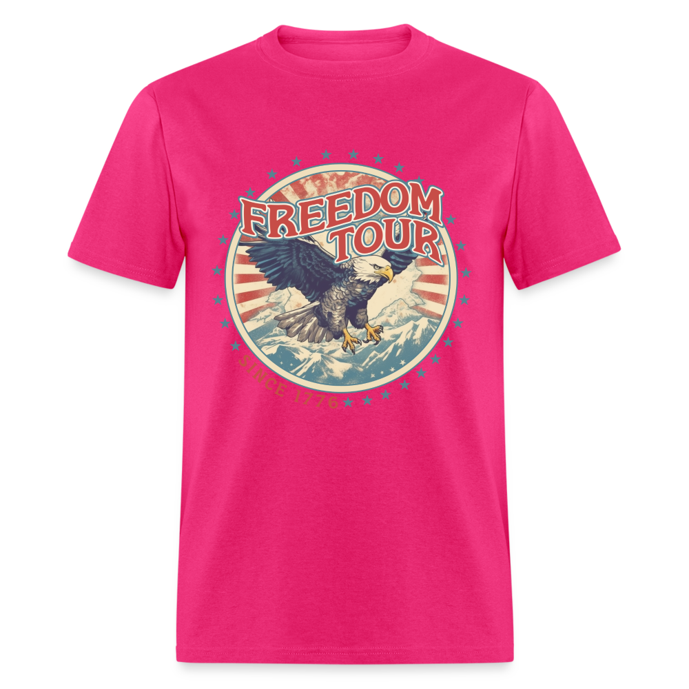 Freedom Tour Since 1776 T-Shirt (1776 - Patriotic Tee) Color: fuchsia
