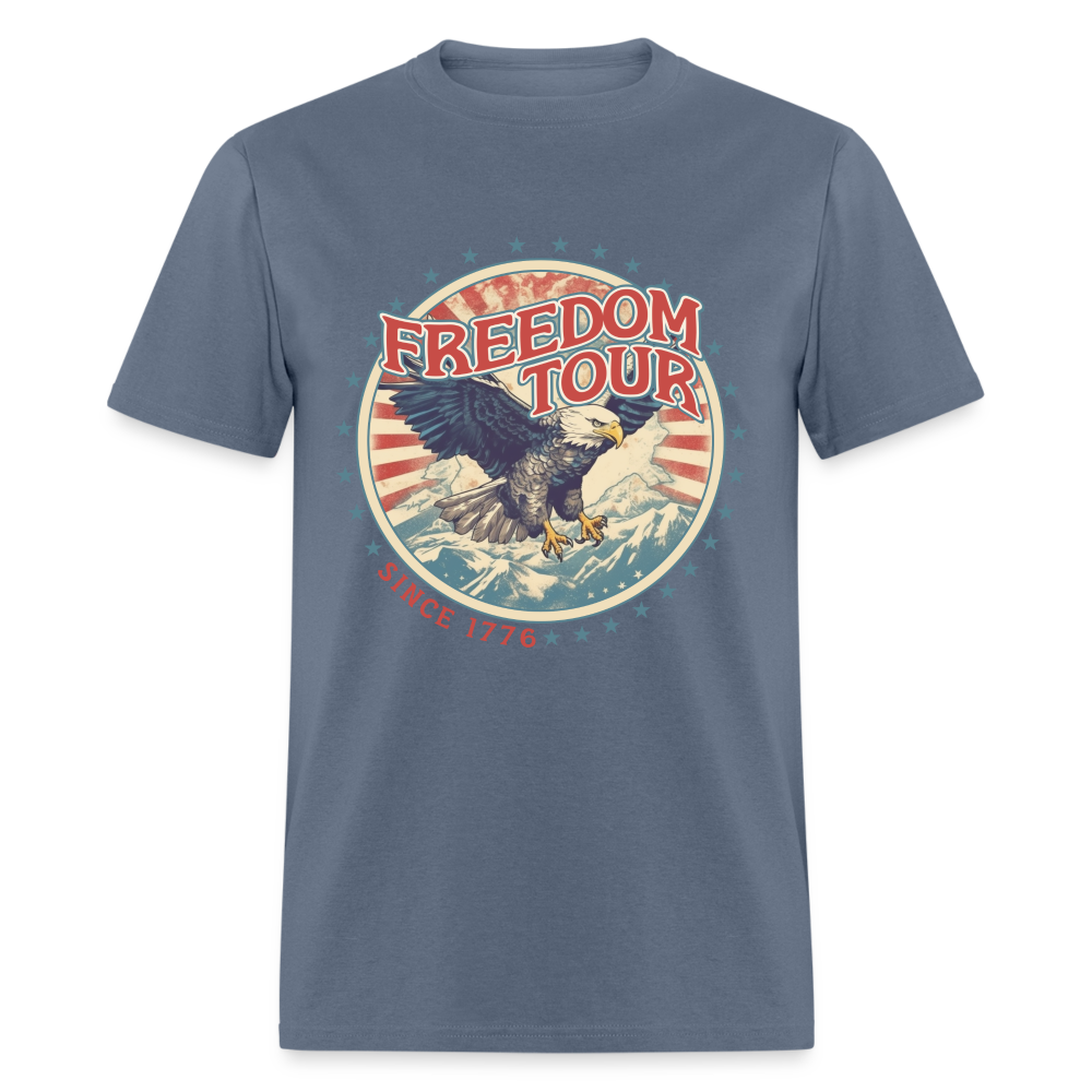 Freedom Tour Since 1776 T-Shirt (1776 - Patriotic Tee) Color: denim