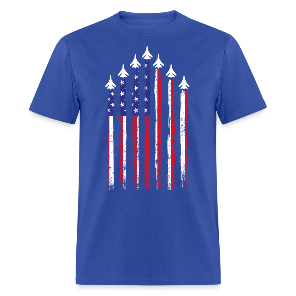 US Air Force American Flag T-Shirt (USAF Tee) Color: royal blue