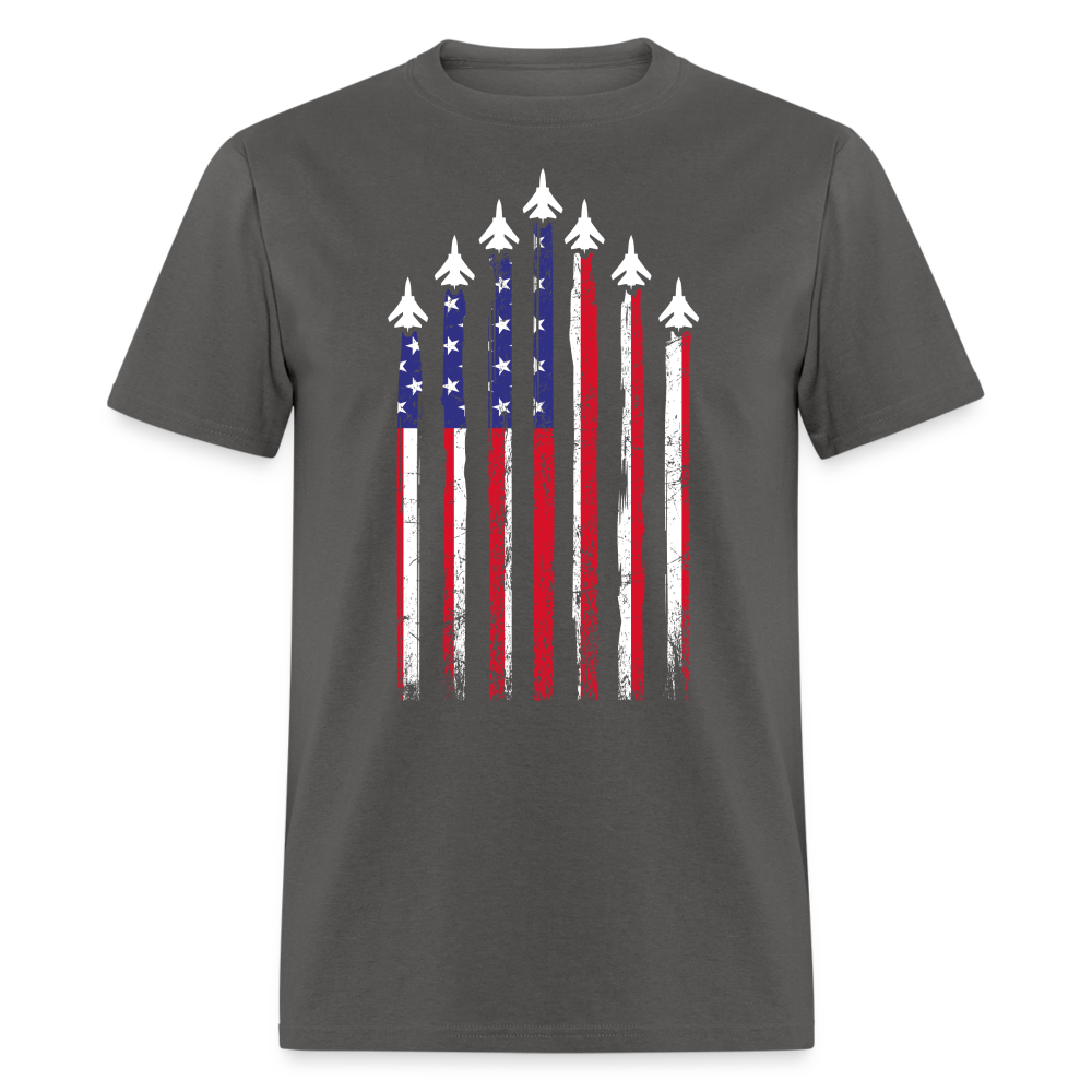 US Air Force American Flag T-Shirt (USAF Tee) Color: charcoal