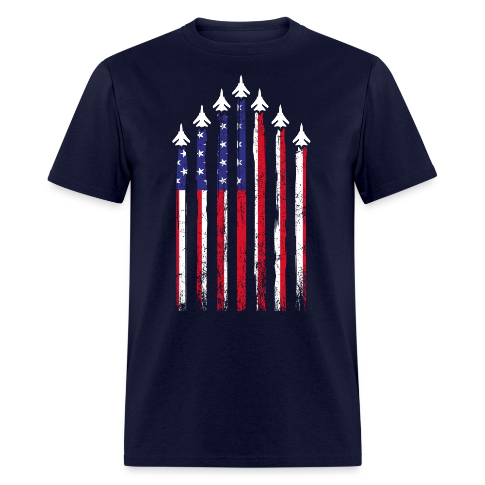 US Air Force American Flag T-Shirt (USAF Tee) Color: navy