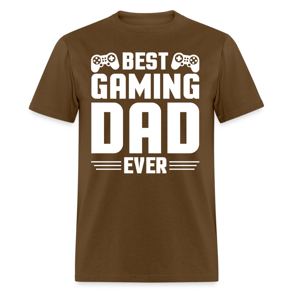Best Gaming Dad Ever T-Shirt (Best Dad Tee) Color: brown