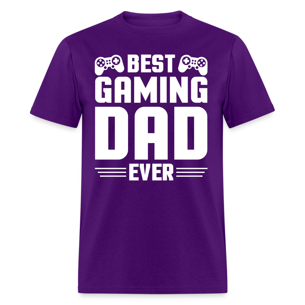Best Gaming Dad Ever T-Shirt (Best Dad Tee) Color: purple