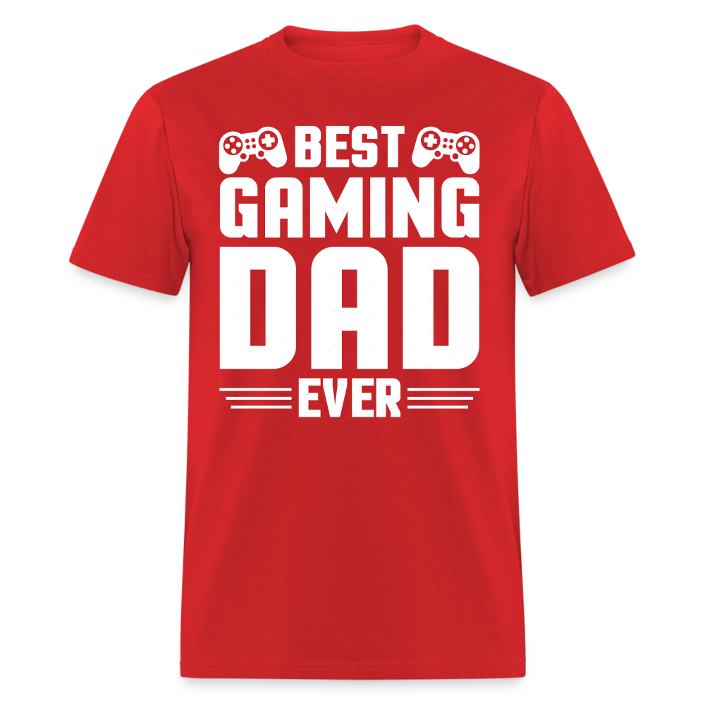 Best Gaming Dad Ever T-Shirt (Best Dad Tee) Color: red