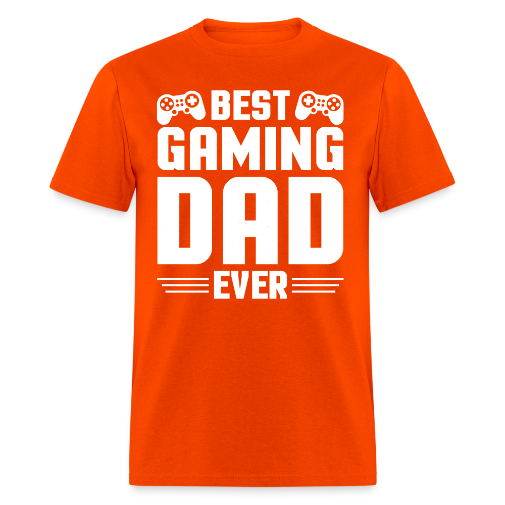 Best Gaming Dad Ever T-Shirt (Best Dad Tee) Color: orange