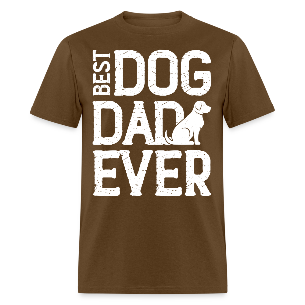 Best Dog Dad Ever T-Shirt (Dog Lover Dad Tee) Color: brown