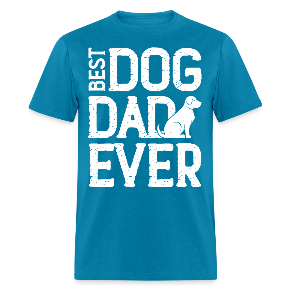 Best Dog Dad Ever T-Shirt Color: turquoise