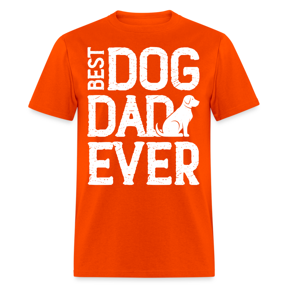 Best Dog Dad Ever T-Shirt (Dog Lover Dad Tee) Color: orange